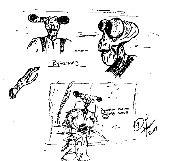 Ryterian concept art. Copyright 2007. David A. Hamilton